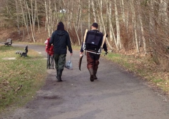 Heading home with some trout from GT Lake